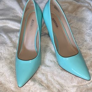 Mint green heels